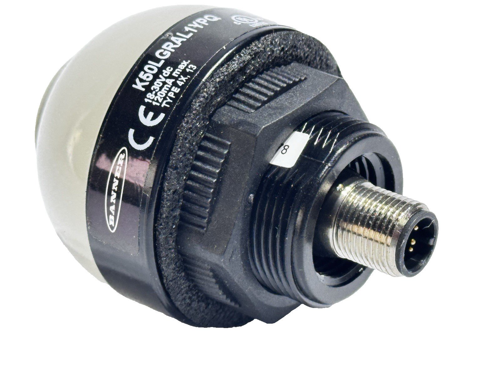 Banner K50LGRAL1YPQ K50 Series EZ-LIGHT: 3-Color Audible Indicator 18-30VDC