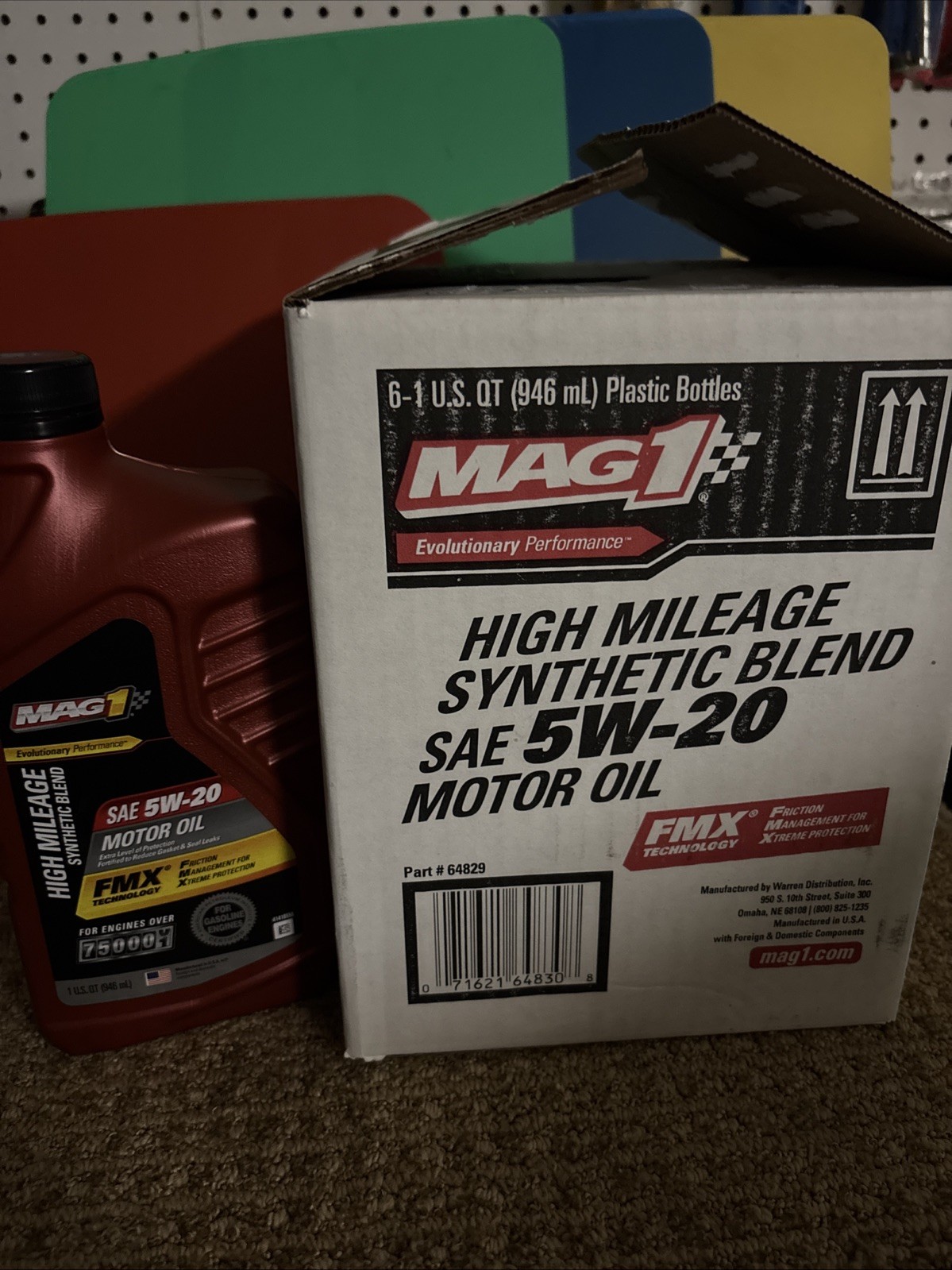 Mag 1 Synthetic Blend Motor Oil, 5W-20, Pack Of 6 Qt. Made In USA
