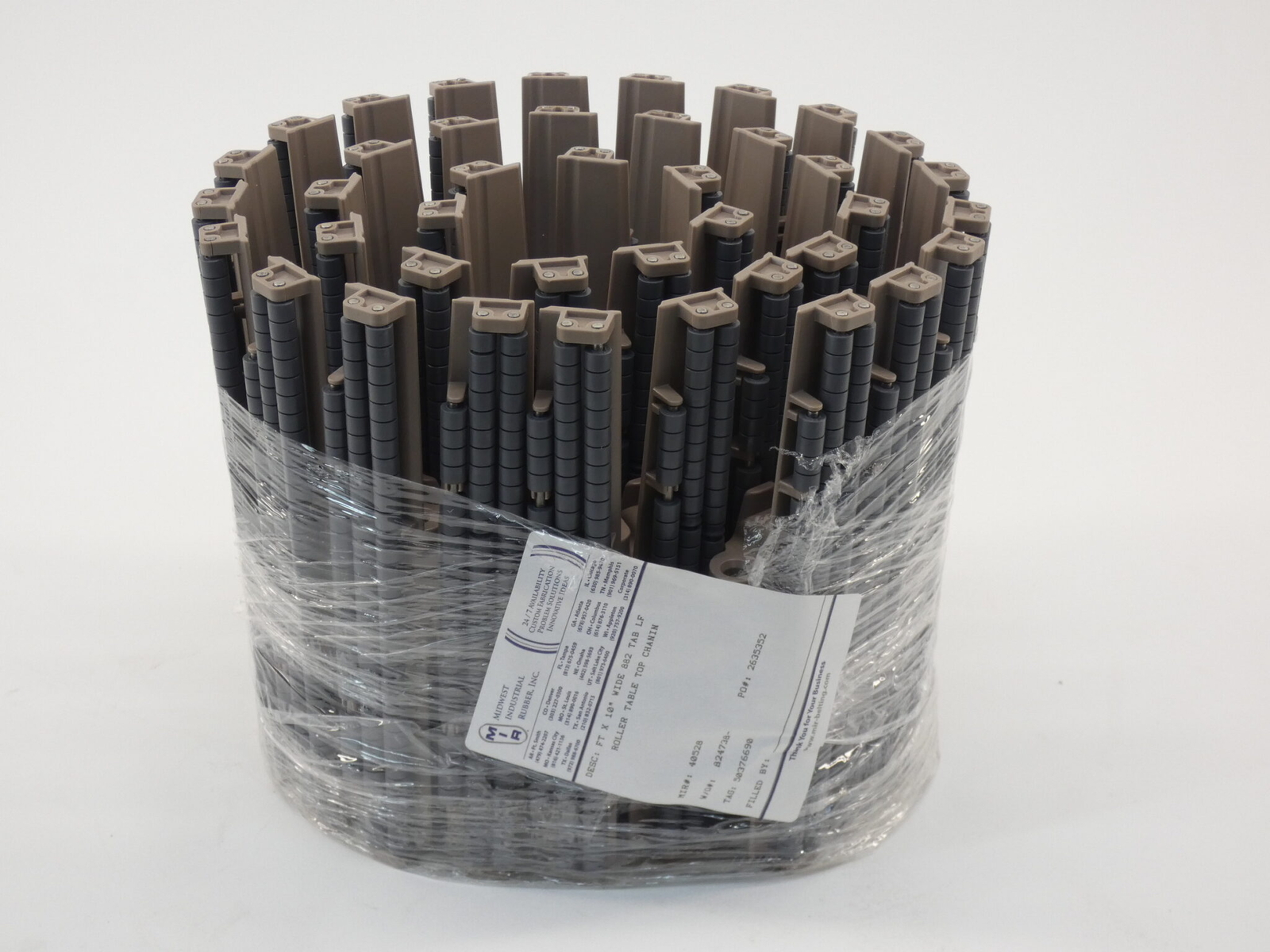 Midwest Industrial Rubber 40528 Roller Table Top Conveyor Rollers – NEW Surplus!