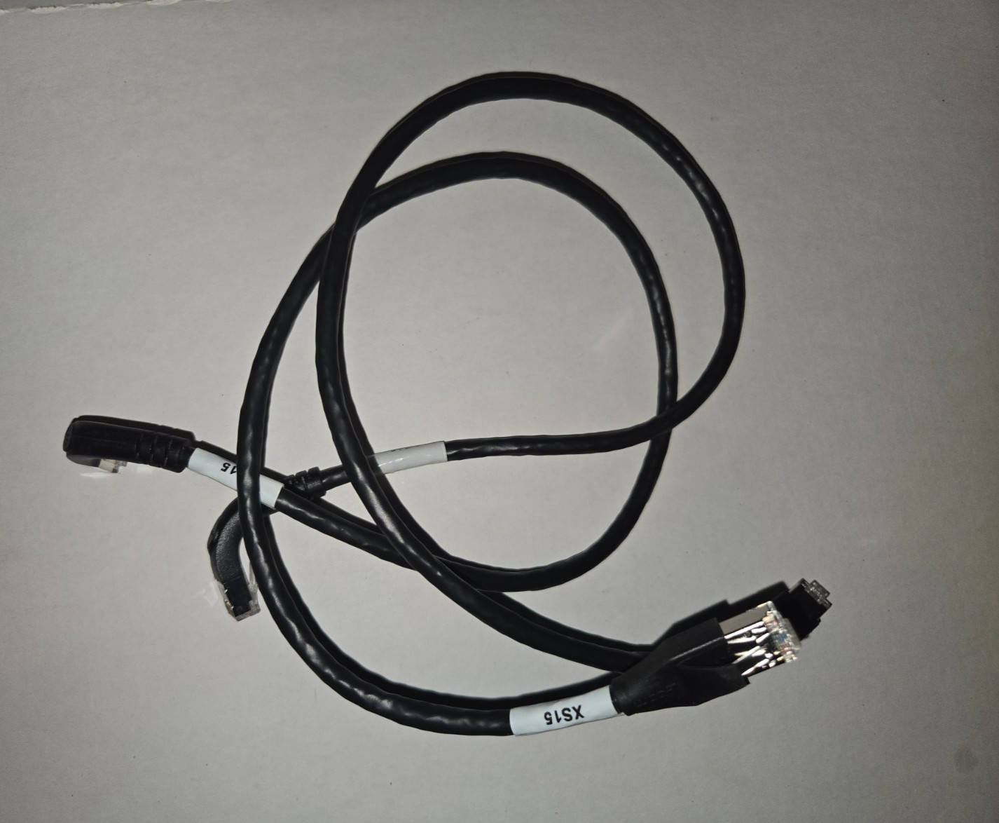 2 – L-Com TRD695SRA1BLK-2 Shielded Cat 6 Right Angle Patch Cable Black 2.0 ft