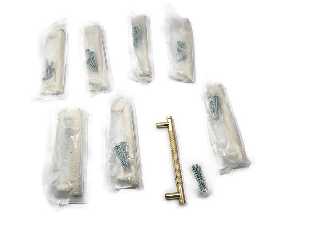 Box of 8 Qty Amerdeco ZH0031 Gold Knurled Cabinet Pull Handle FREE FAST SHIP