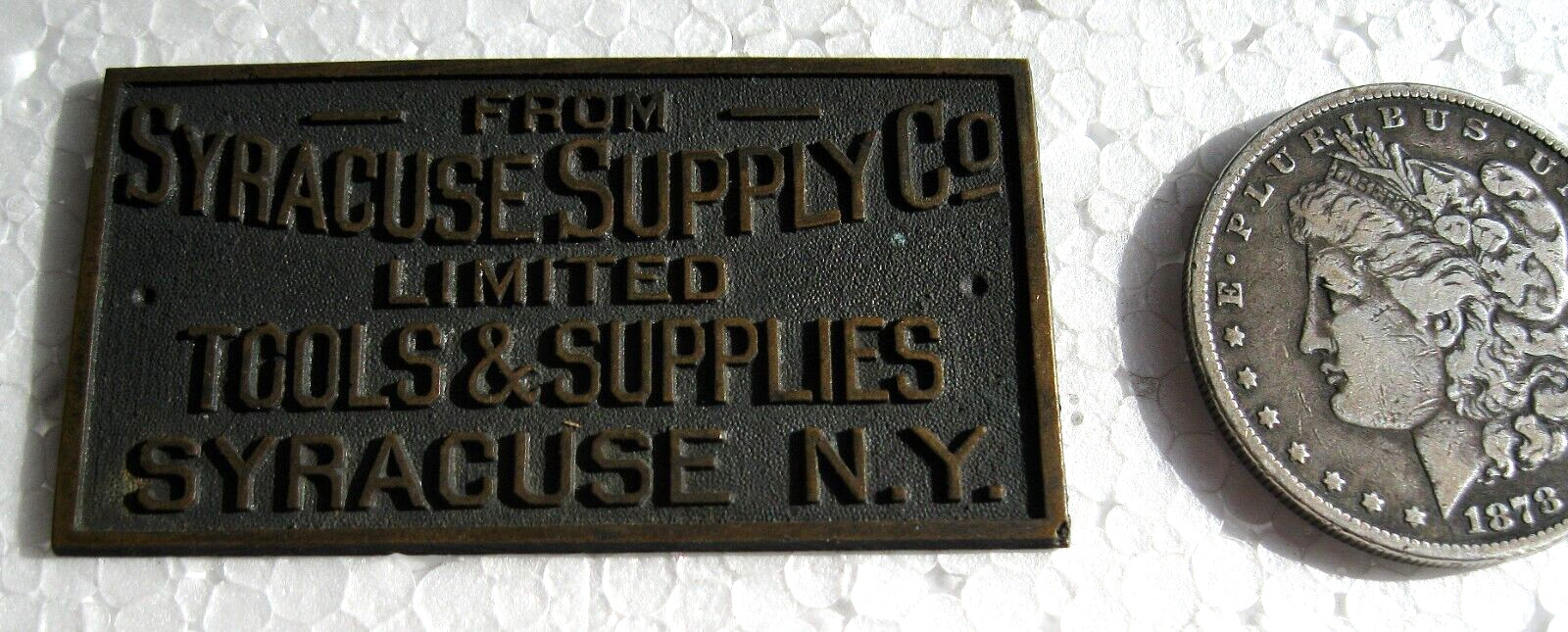 The Syracuse Supply Co. Limited Tools and Supplies Syracuse NY Brass Machine Tag