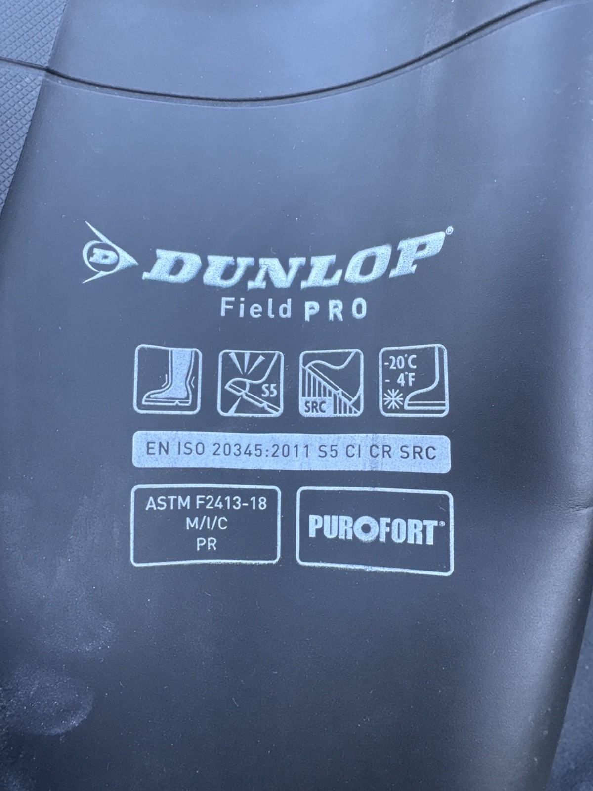 Dunlop Unisex FieldPro Purofort, Steel Toe, Black, Size 5