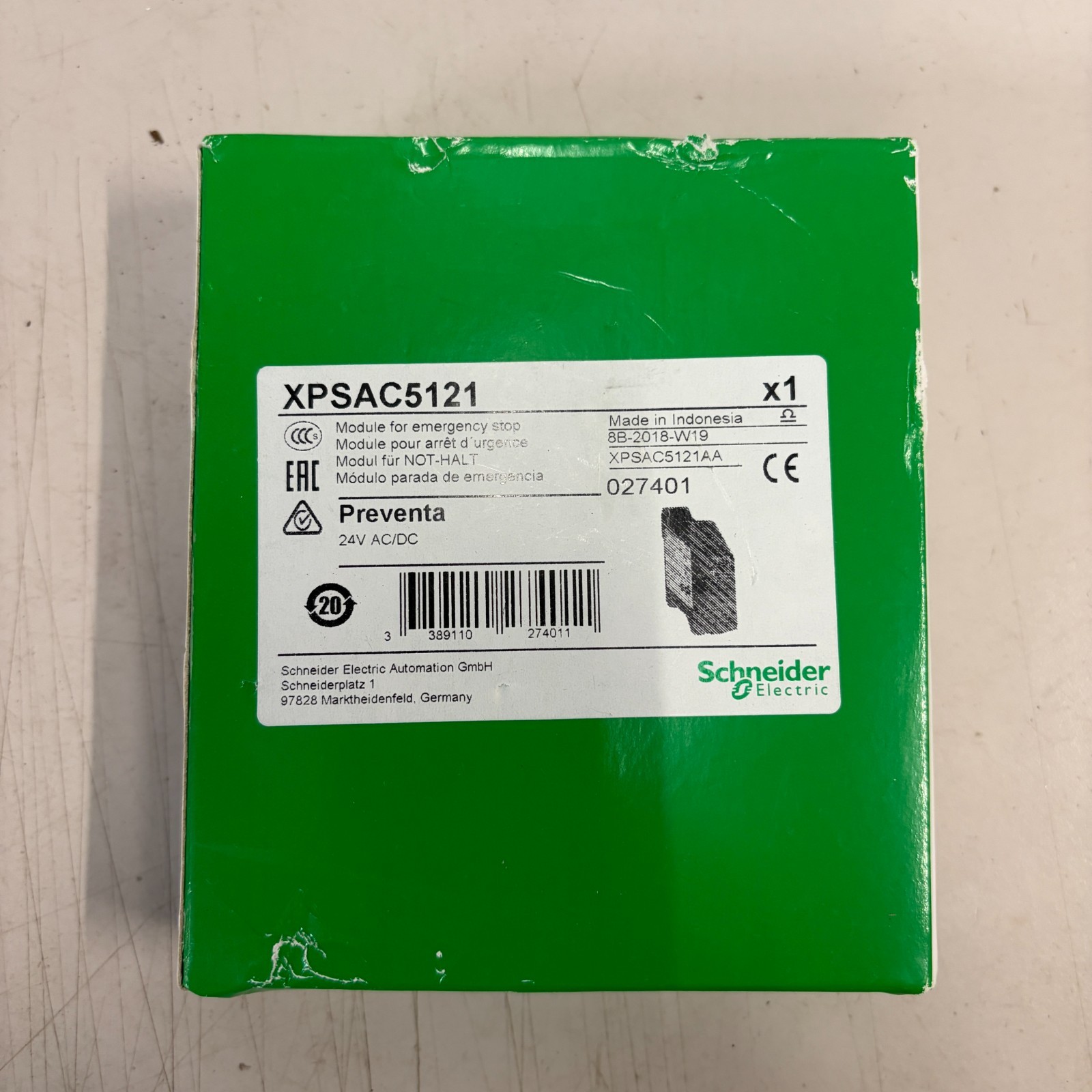1PCS NEW Schneider XPS-AC5121 24VAC/DC Safety Relay