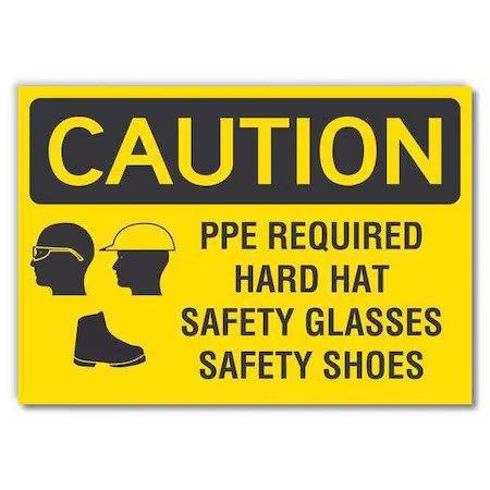 Lyle Lcu3-0191-Ed_14X10 Caution Sign, 14″W, 10″ H, 0.004″ Thickness,