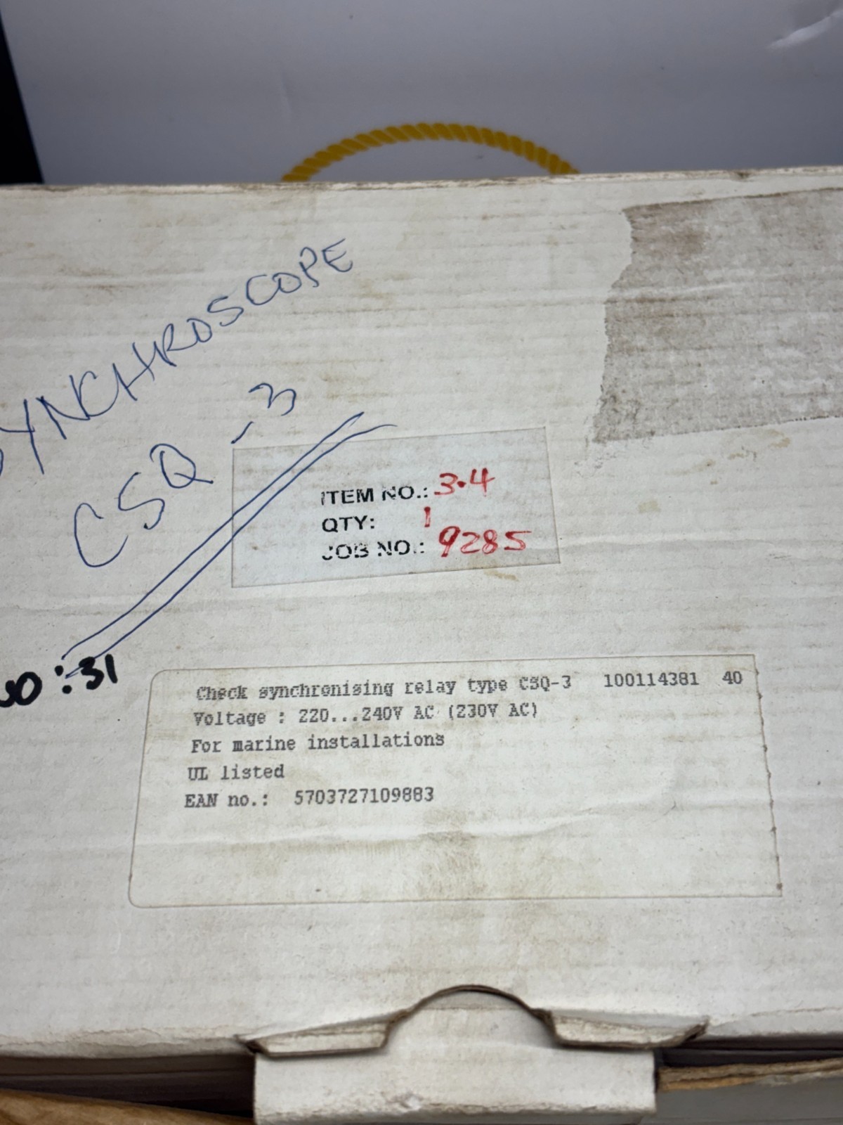 DEIF CSQ-3 MARINE 230V MULTI FUNCTION SYNCHROSCOPE