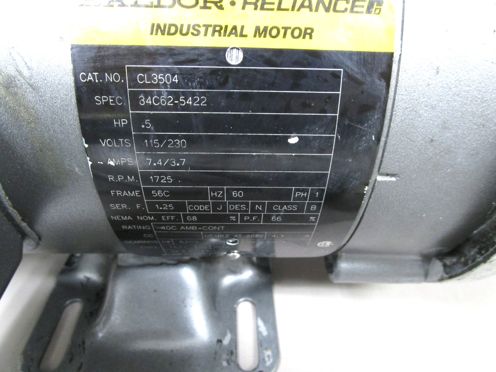 Eaton 26001-RZG Oil Transfer Pump Assembly With Baldor CL3504 Electric Motor