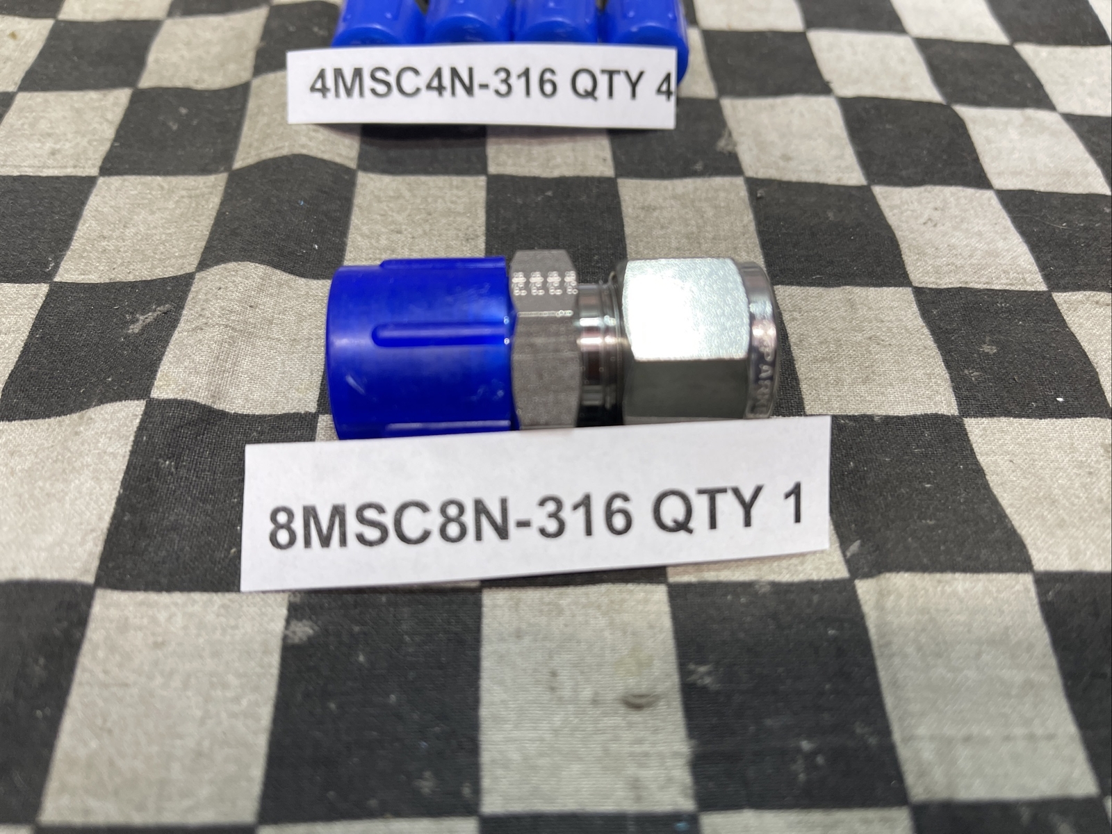 PARKER MALE, 8MSC8N-316, 4MSC4N-316, 4MSC2N-316, 6MSC6N-316, LOT OF 8#1229V5