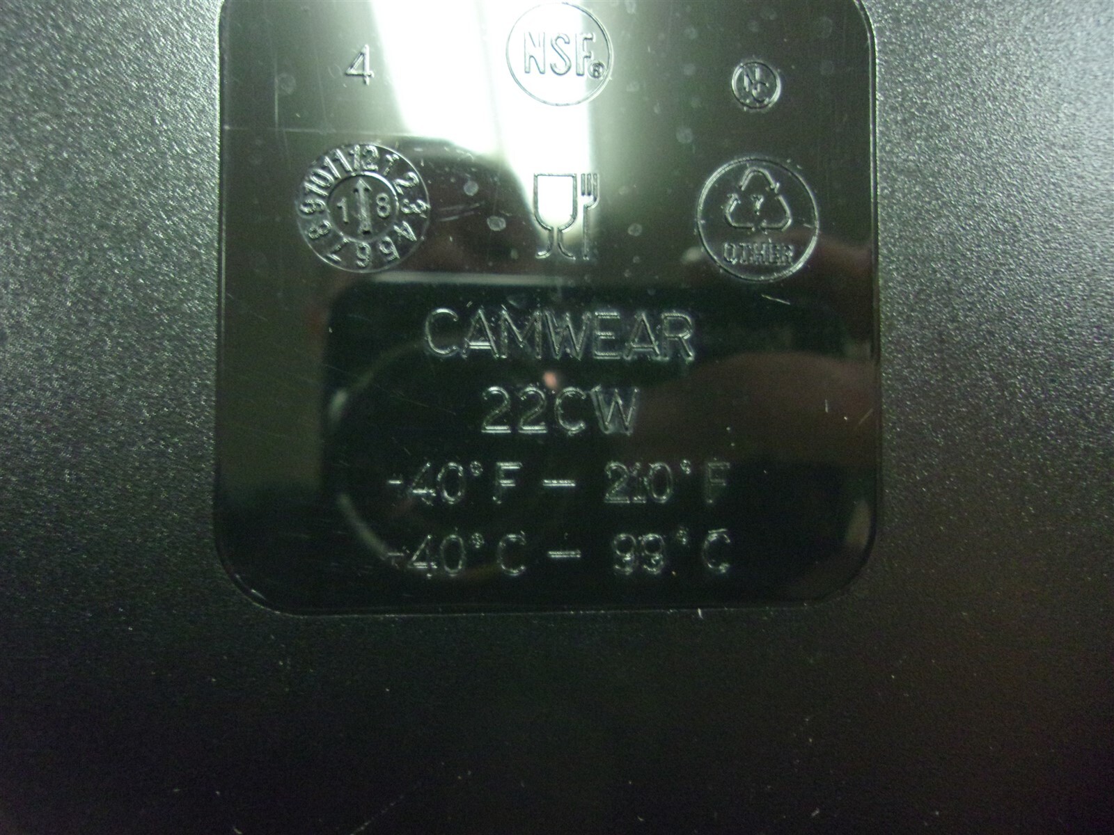 Cambro Camwear 22CW 1/2size x 2.5″ lot of 7 *FREE SHIPPING*