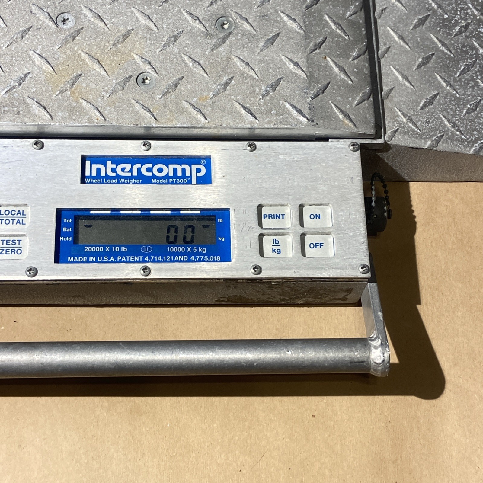 Intercomp Scale PT300 Wheel Load Electric Weighing 20,000 lb. Portable Aluminum