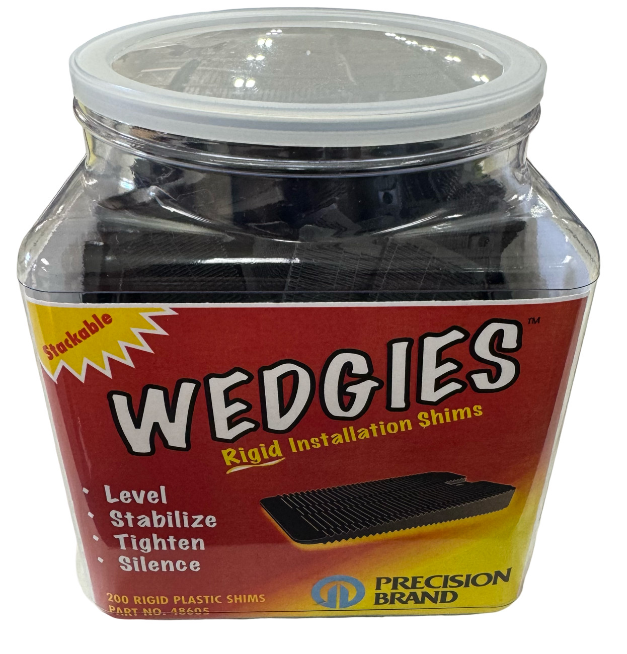 Precision Brand Wedgies Ridgid Stackable Installation Shims 200 Pack USA Made