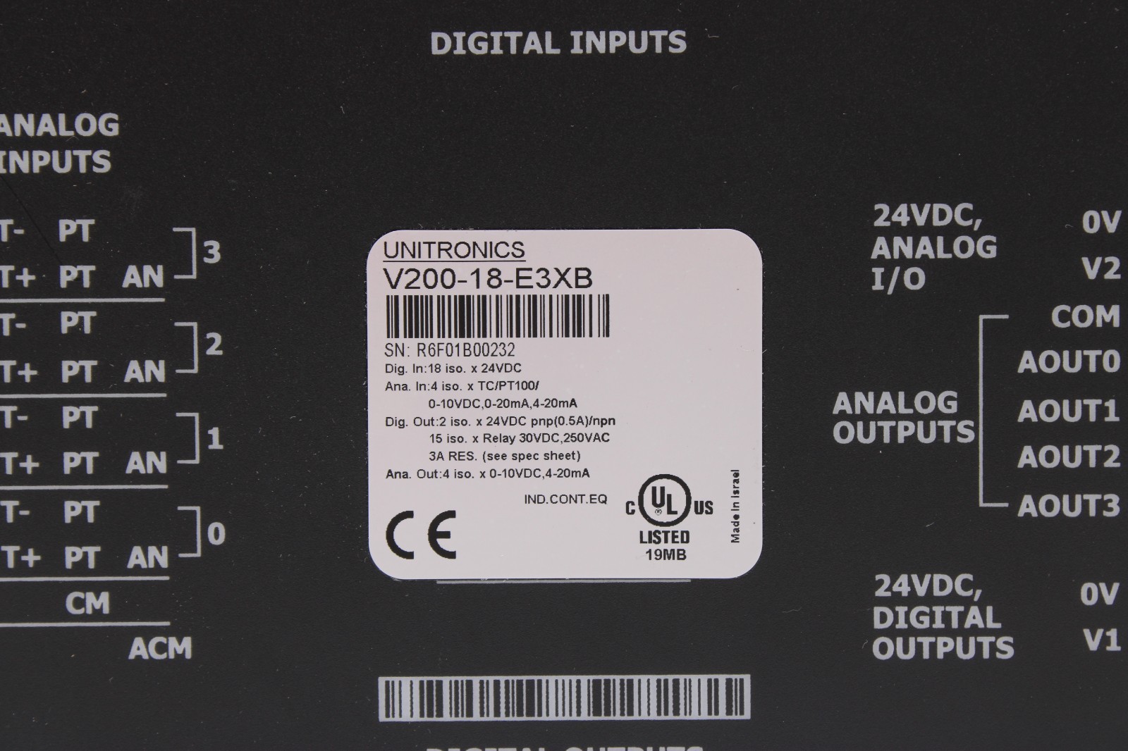 Unitronics V200-18-E3XB Comprehensive Snap-in I/O Module for PLC/HMI’s