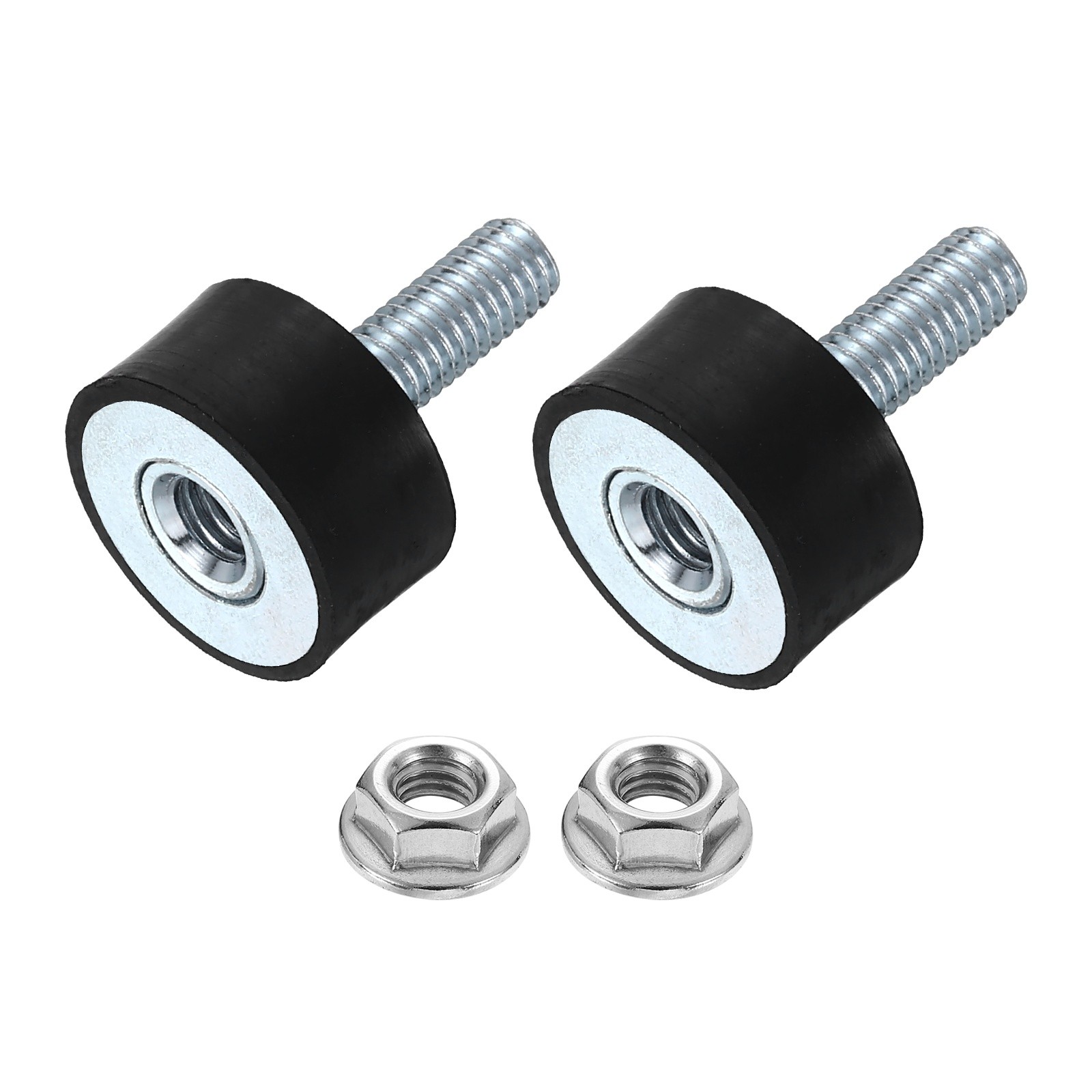 2Pcs M6x18mm Rubber Mounts 20x10mm Rubber Shock Absorber Mount with Nuts