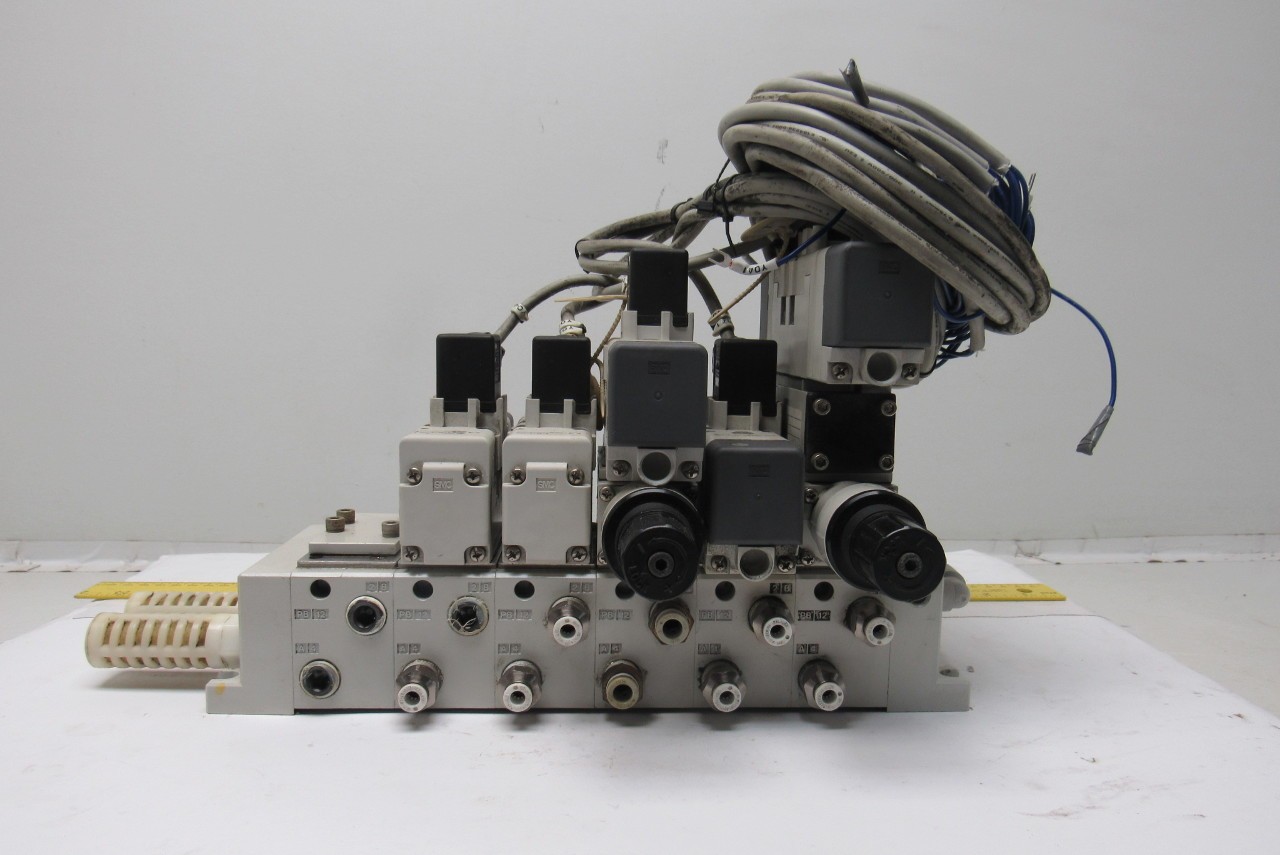 SMC VQ7-6-FPG-D-32 & VQ7-6-FPG-S-32 Pneumatic Selenoid Valve Manifold Assembly