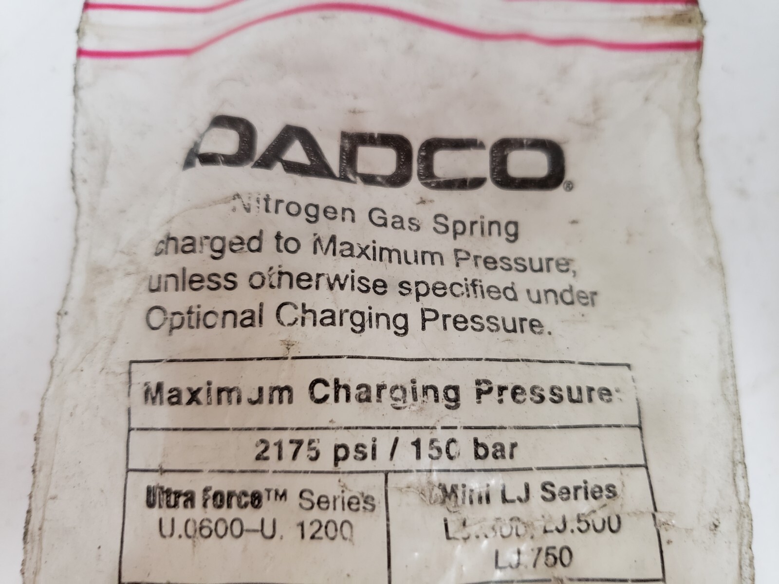 DADCO L.300.050TB1 NITROGEN GAS SPRING, 2175 PSI, REPAIR KIT-RK.903, NIB