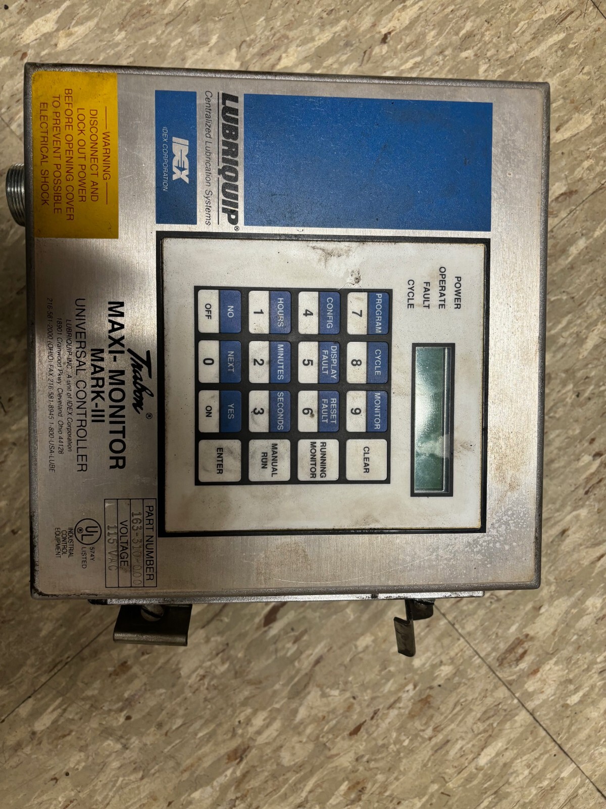 Trabon 163-310-000 Maxi-Monitor Controller 115 VAC