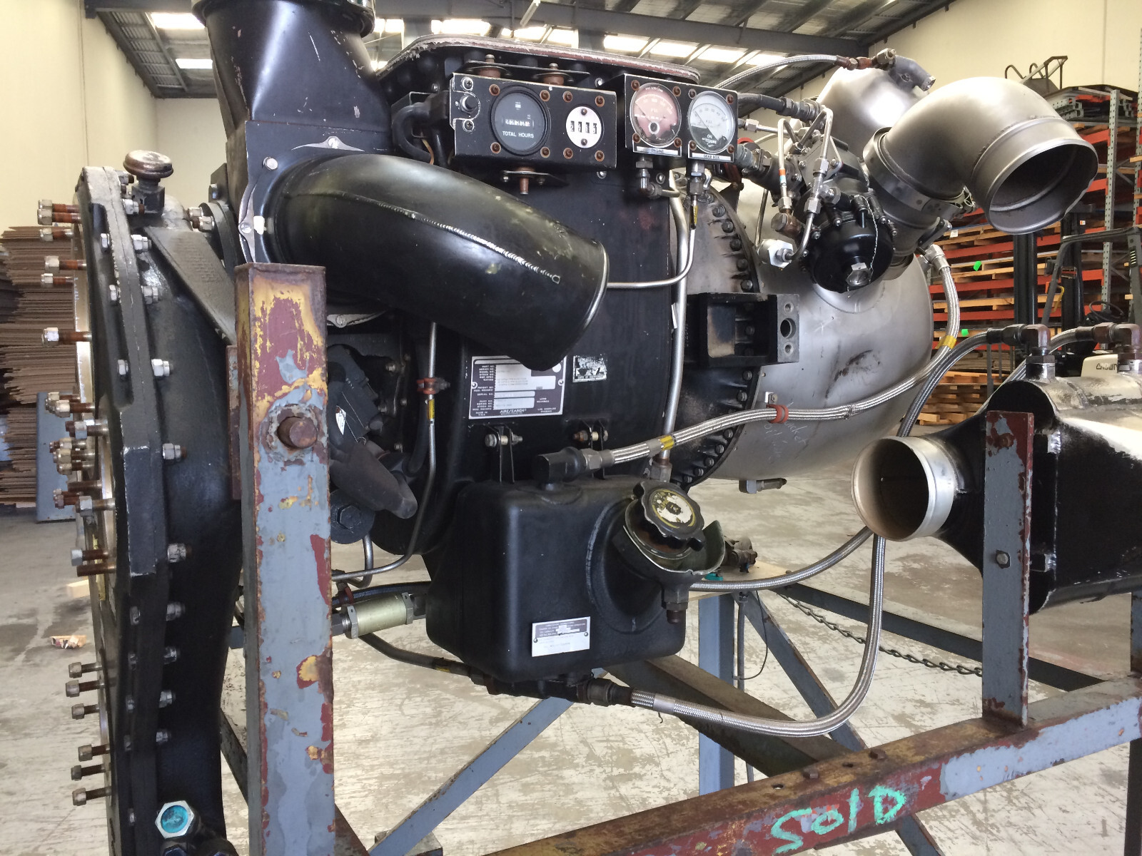 Garrett Airesearch GTCP85-102 gas turbine engine AC+DC GENERATORS 39 HOURS TSO