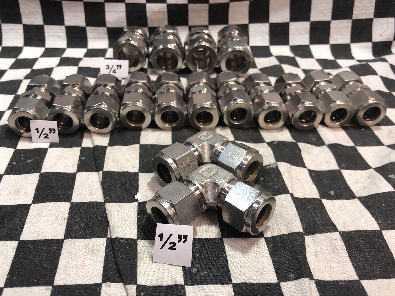Parker Union Elbow 1/2” & 3/4”, 12-12 HBZ-SS, 8-8 HBZ-SS, 8-8 EBZ-SS #1174Q2
