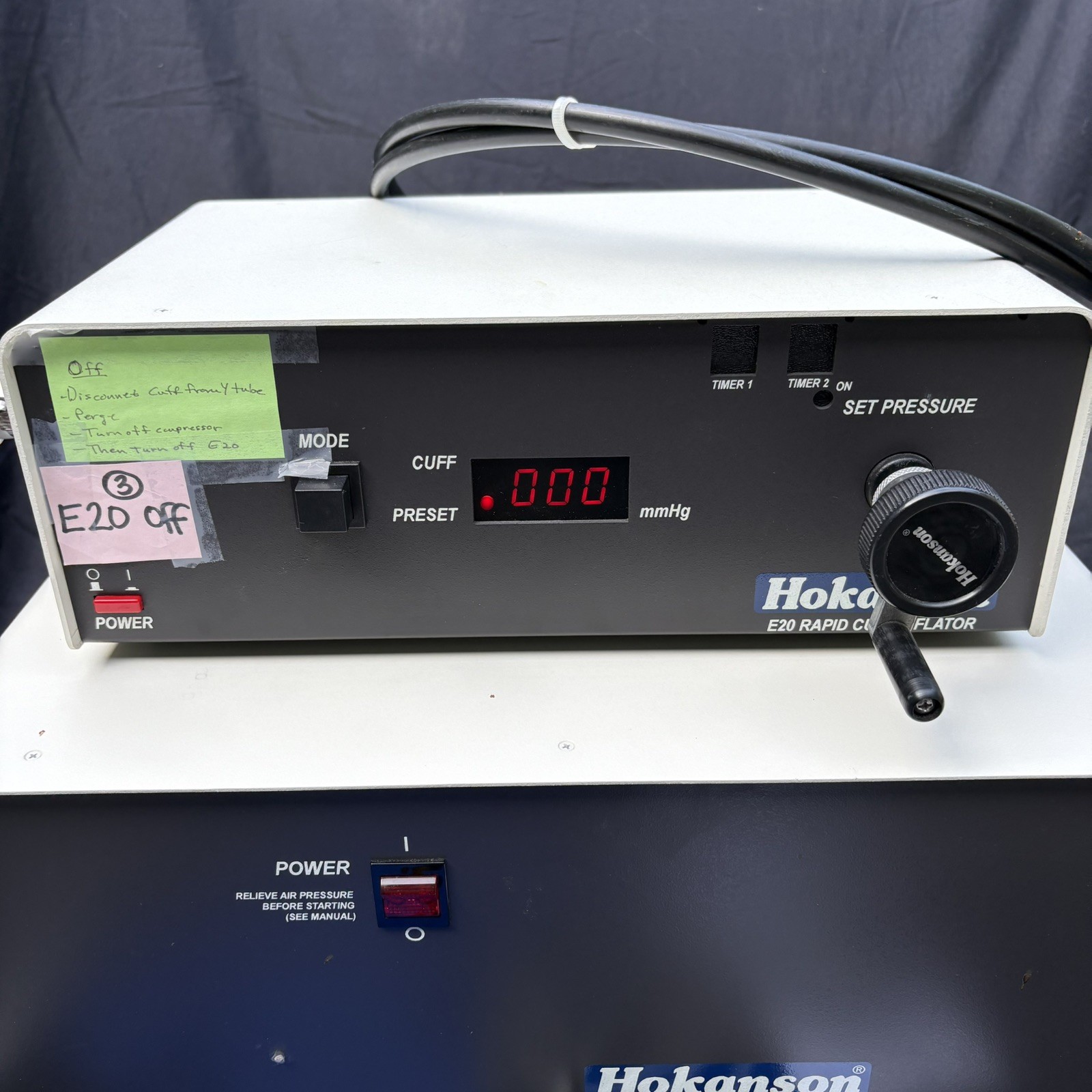 Hokanson E20 Rapid Cuff Inflator w/Hose and Power Cord Hokanson Air Pump Combo