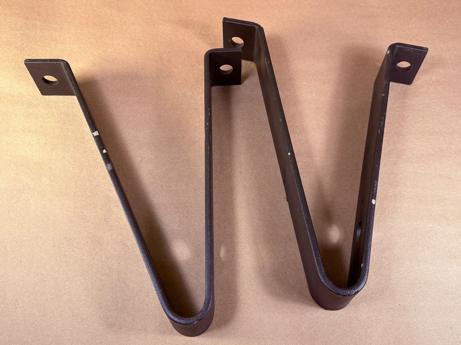 PAIR – Hubbell 4040 Heavy Duty Steel Mounting Bracket – Bronze Color 17940