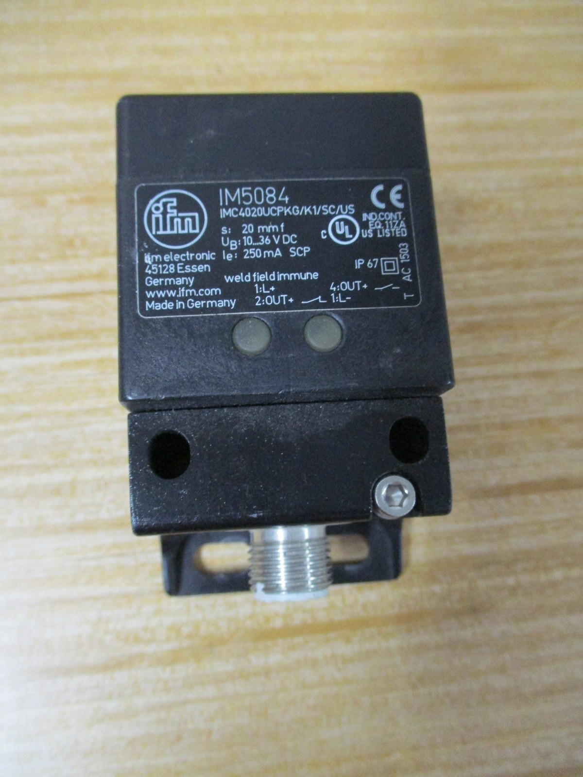 IFM Efector IM5084 Inductive Sensor IMC4020UCPKG/K1/SC/US-100-DPA