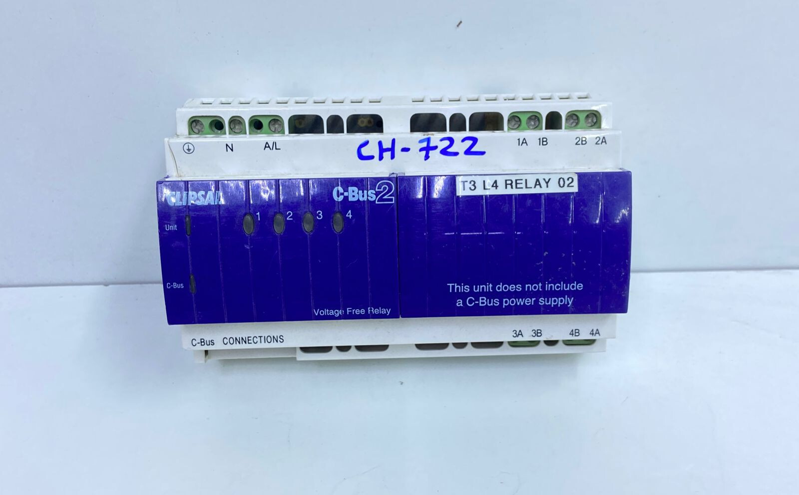 Clipsal L5504RVFP Cbus 4 Channel Relay Non Powered, CH#471 / CH#722