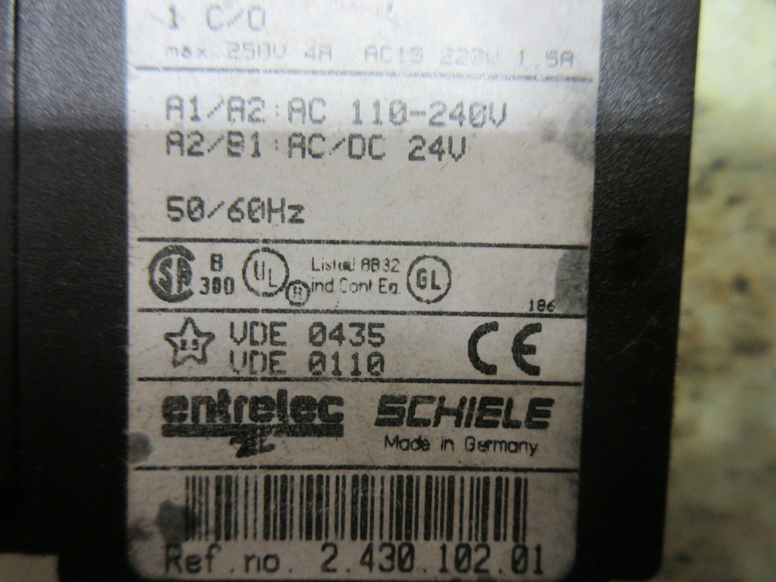 ERS TIMETRON DELAY TIMER 1 C/0 2.430.102.01 DMG DECKEL ENTRELEC SCHIELE 3 PCS
