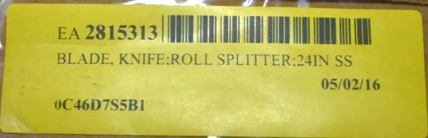 WESTROCK MILL ROLL SPLITTER BLADE 24 INCH STAINLESS STEEL