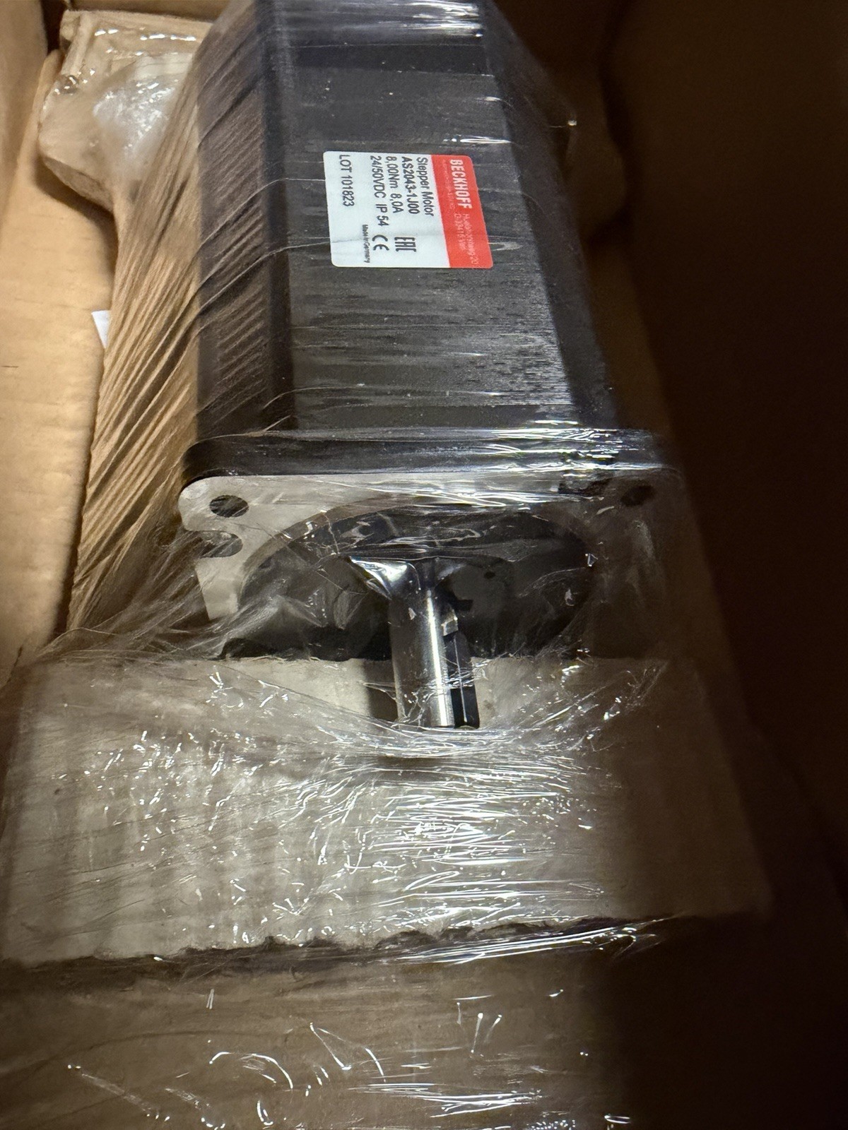 Beckhoff Stepper Motor – AS2043-1J00, 8.0 Nm, NEMA 34, 24-48 VDC, New In-Box