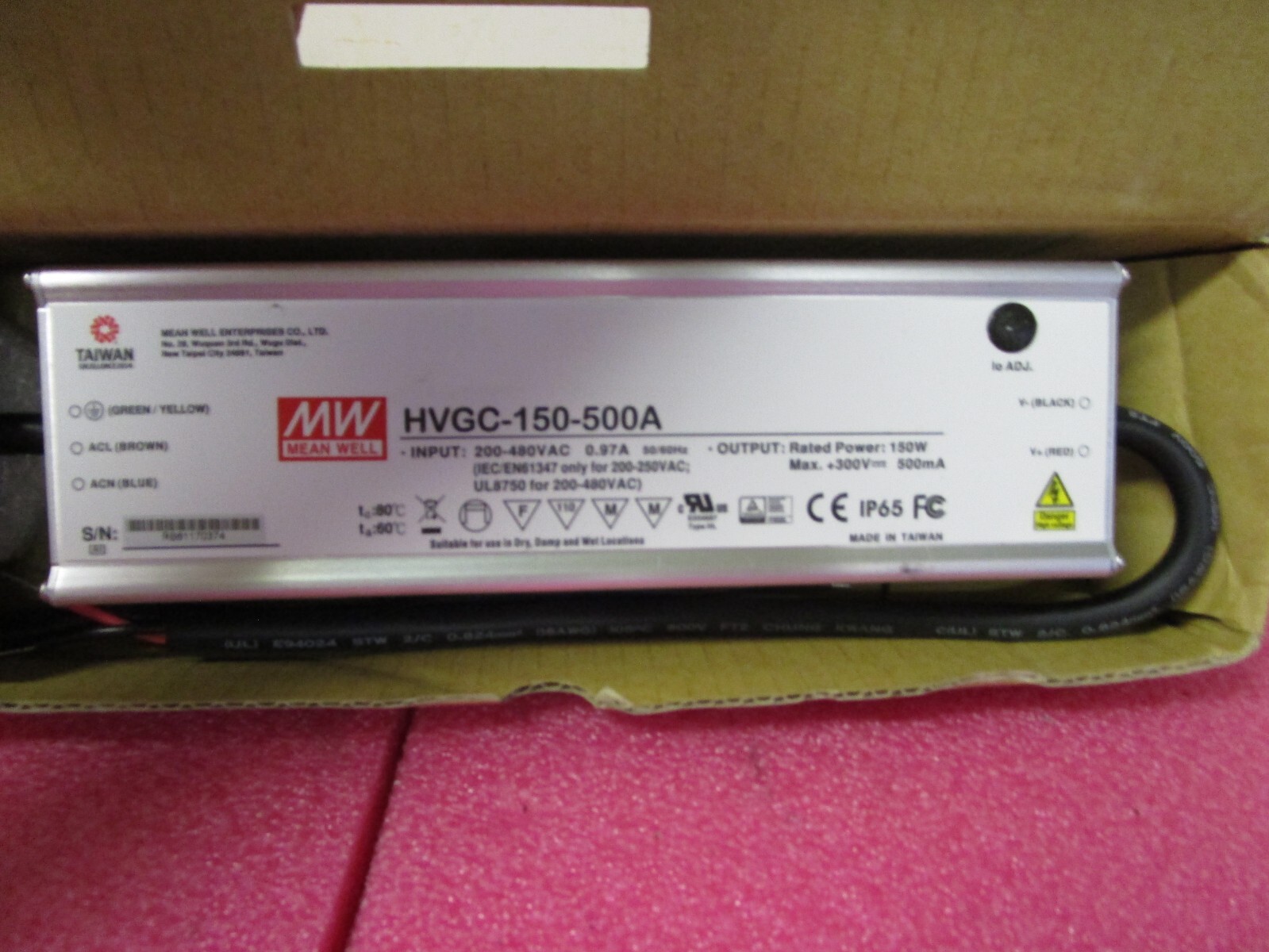 NEW! Mean Well 150W Power Supply HVGC-150-500A