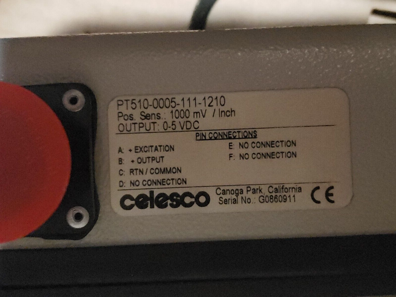 Celesco Position Transducer PT510-0005-111-1210