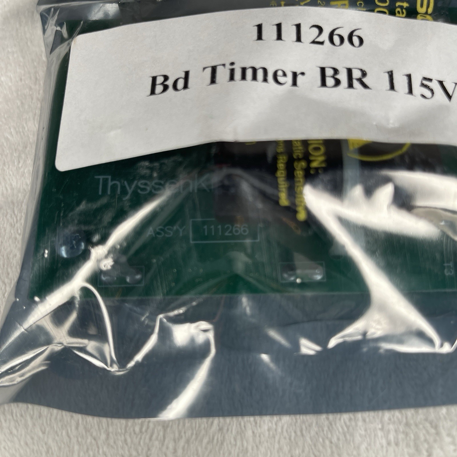 ThyssenKrupp Assy. 111266 Bd Timer BR 115V Part. No 9881268 – Qty. 16