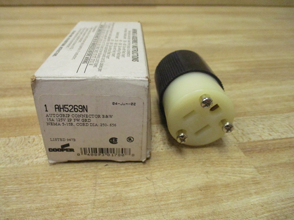 Arrow Hart AH5269N Cooper Auto-Grip Connector