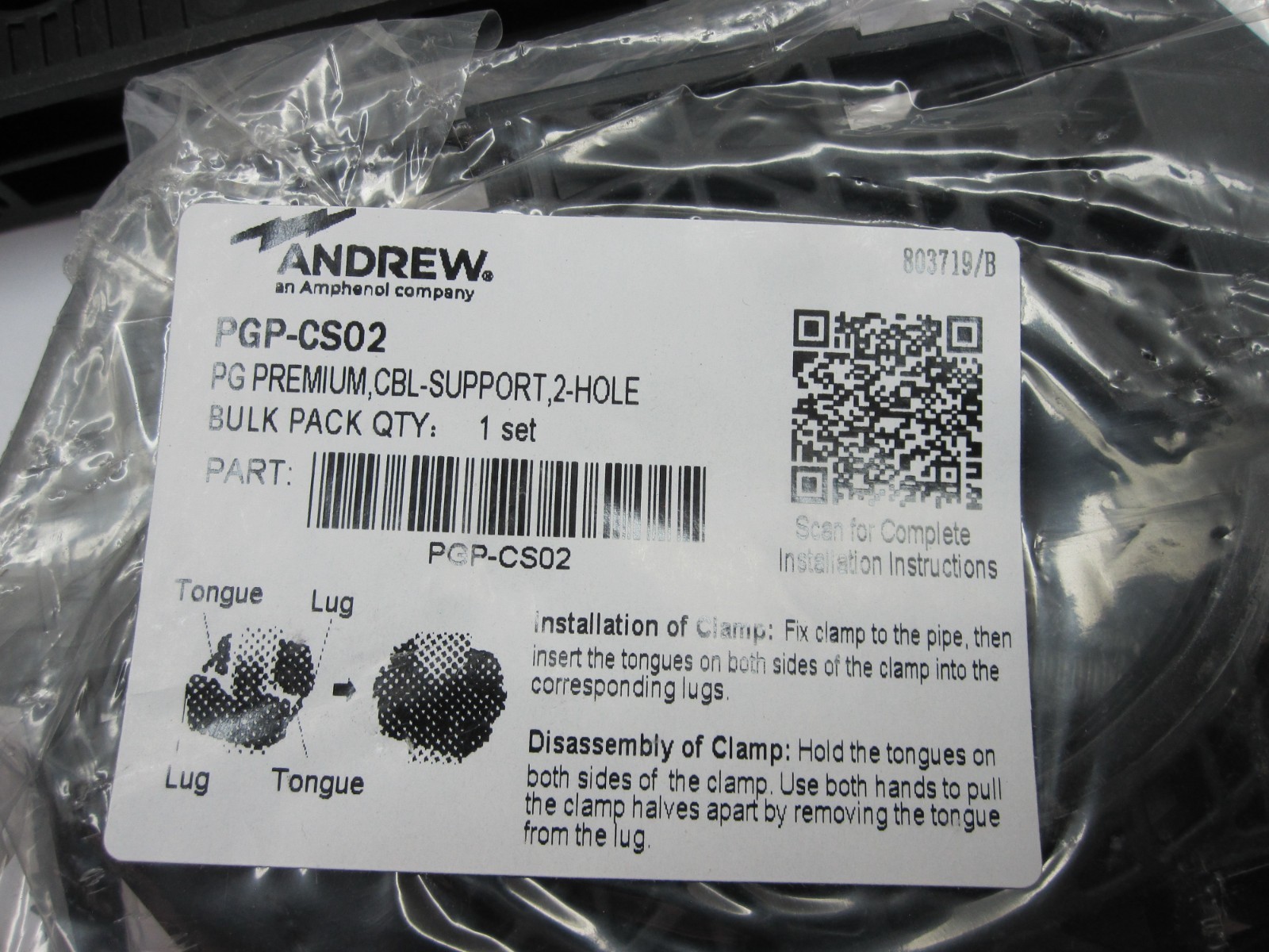 ANDREW PGP-CS20-R 20 Position PIM Guard Premium Radio Cable Support CommScope