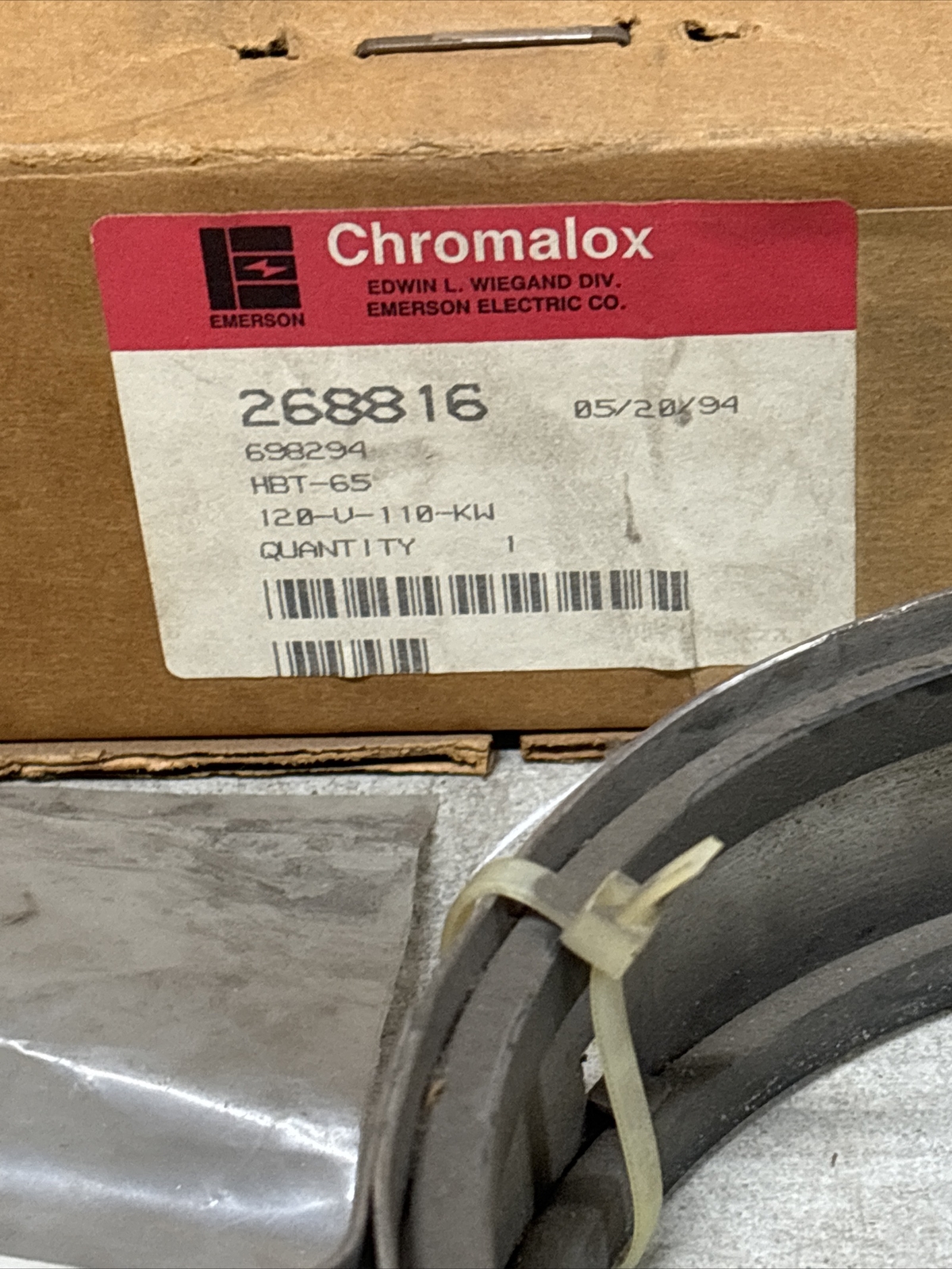 NEW Chromalox HBT-65 Tubular Band Heater; 268816, 120V, 110KW