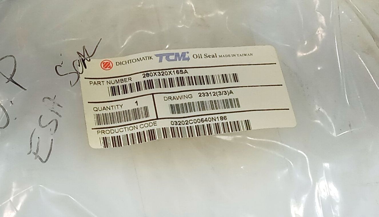 1 NEW TCM 280X320X16SA ROTARY SHAFT OIL SEAL NNB ***MAKE OFFER***