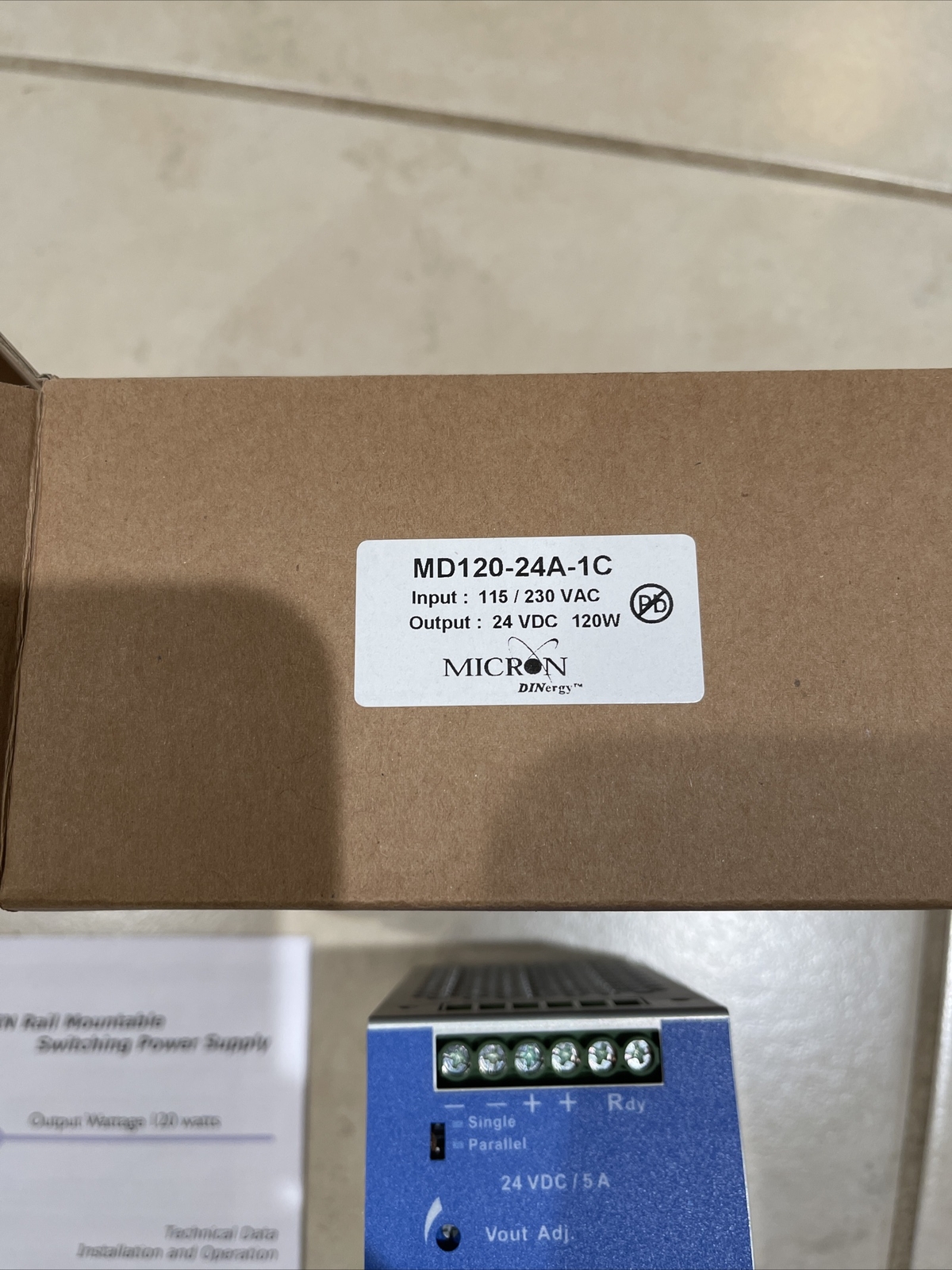 MICRON INDUSTRIESD MD120-24A-1C POWER SUPPLY 120W New