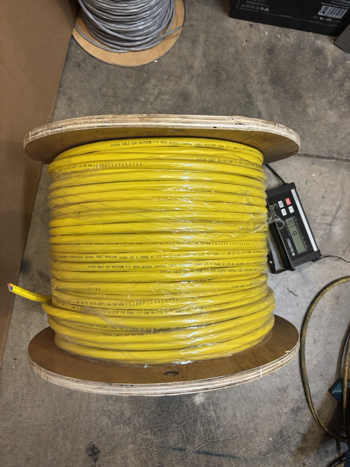 Syston Access Control Cable 18/4 + 22/3 Pair + 22/2 + 22/4 500ft 9898-SP-YL-500