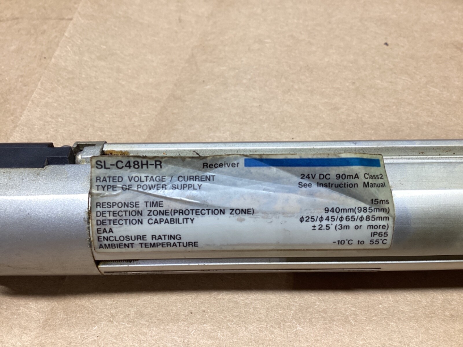 KEYENCE SL-C48H-R RECEIVER SAFETY LIGHT CURTAIN #116G34PR7