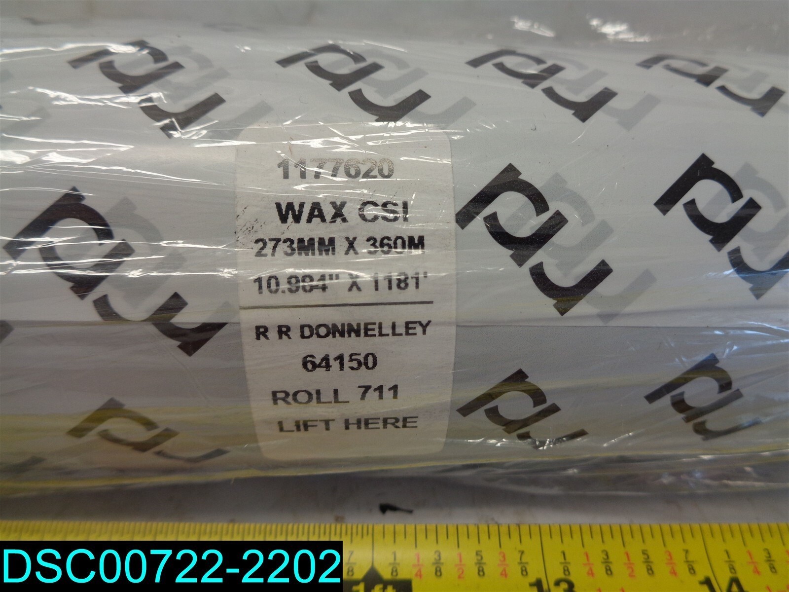Qty=6: RR Donnelley Wax Thermal Transfer Ribbons Model 1177620