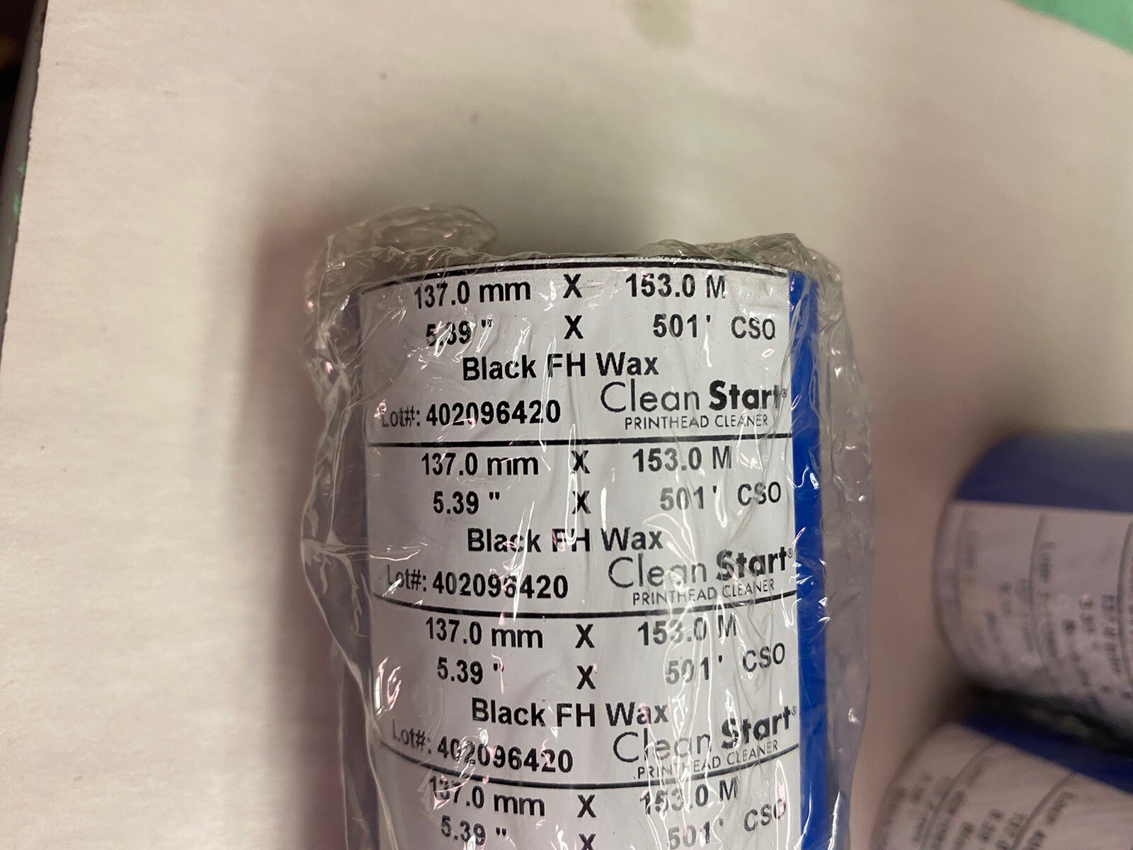 Prograde,FID13701,Thermal Transfer Ribbon 5.39″ x 502′ Black Wax Ribbon Lot of 5