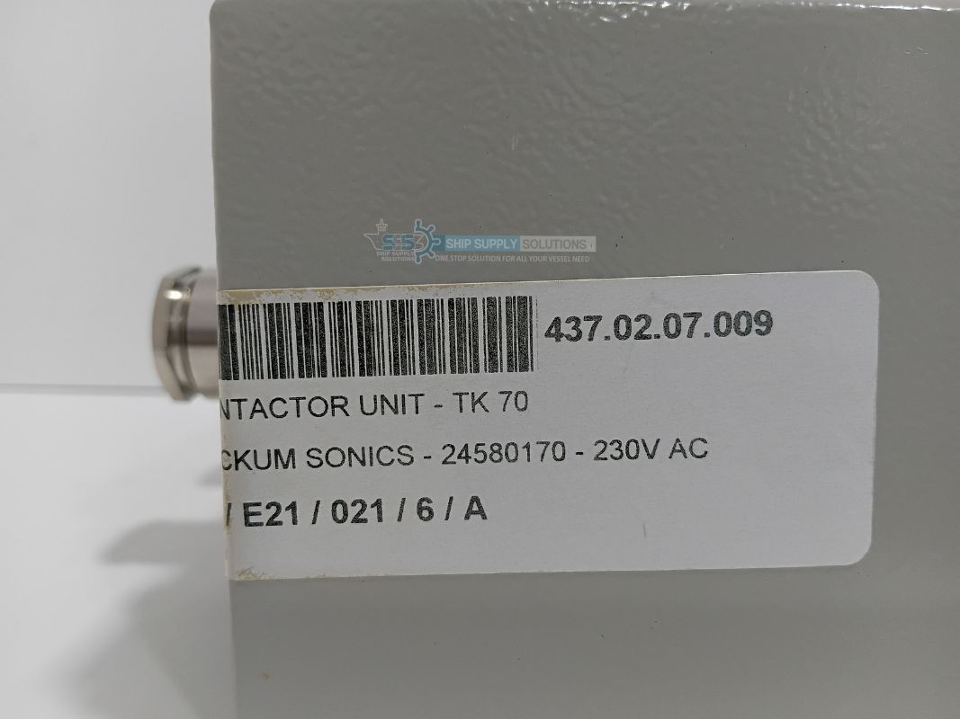 Kockum Sonics TK 75 A Contactor Unit Control Voltage 230V, Main Voltage Max 500V