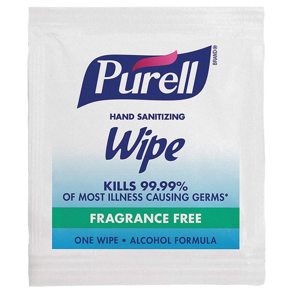 PURELL 9021-1M Sanitizer Wipes,Alcohol,7 inL,5 inW 1PKR4