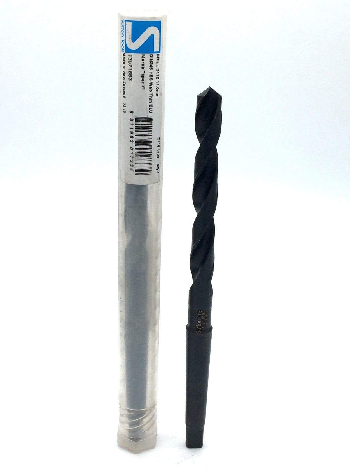 Sutton D115 11.0mm Number 1 Morse Taper Shank Drill Bit HSS D1151100