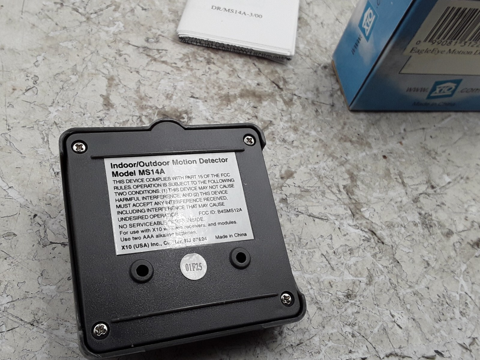 X10 ActiveHome MS14A Motion Detector