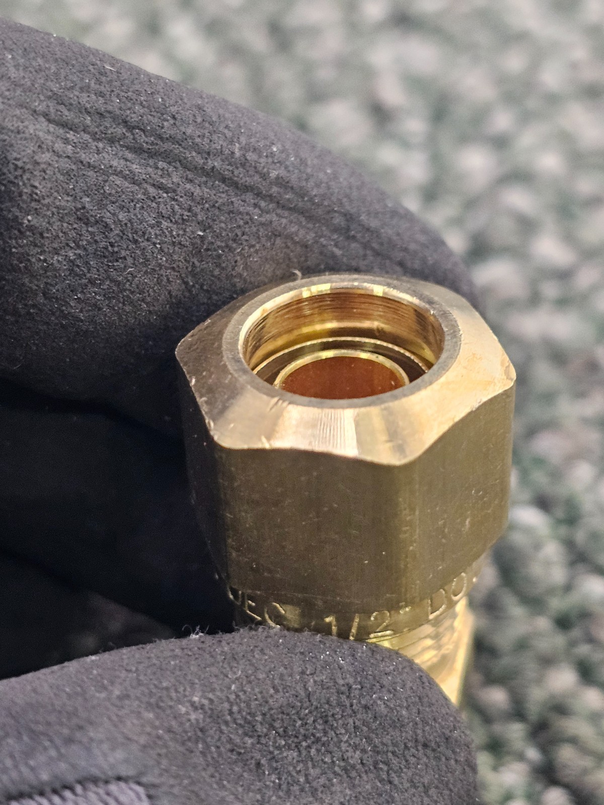 (QTY 10) 90686 Brass Compression Fittings 1/2-inch x 3/8-inch A/B Male Connector