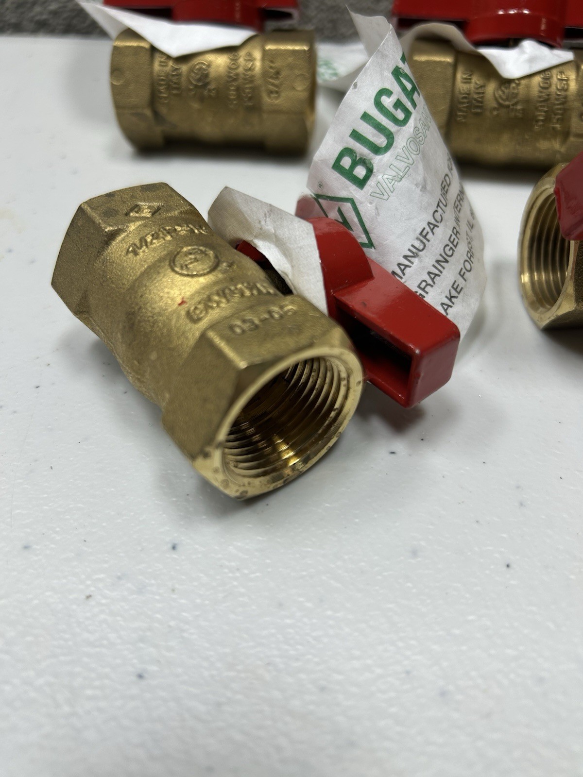 LOT OF 5, SHUT-OFF BRASS VALVE, BALL VALVE 3/4″ NPT