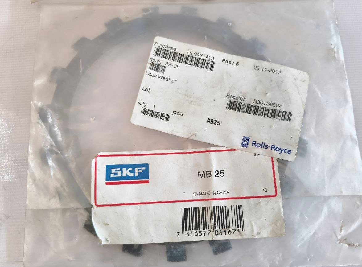SKF MB25 Lock Washer 125mm Bearing Tab Washer For KM25 Lock Nut