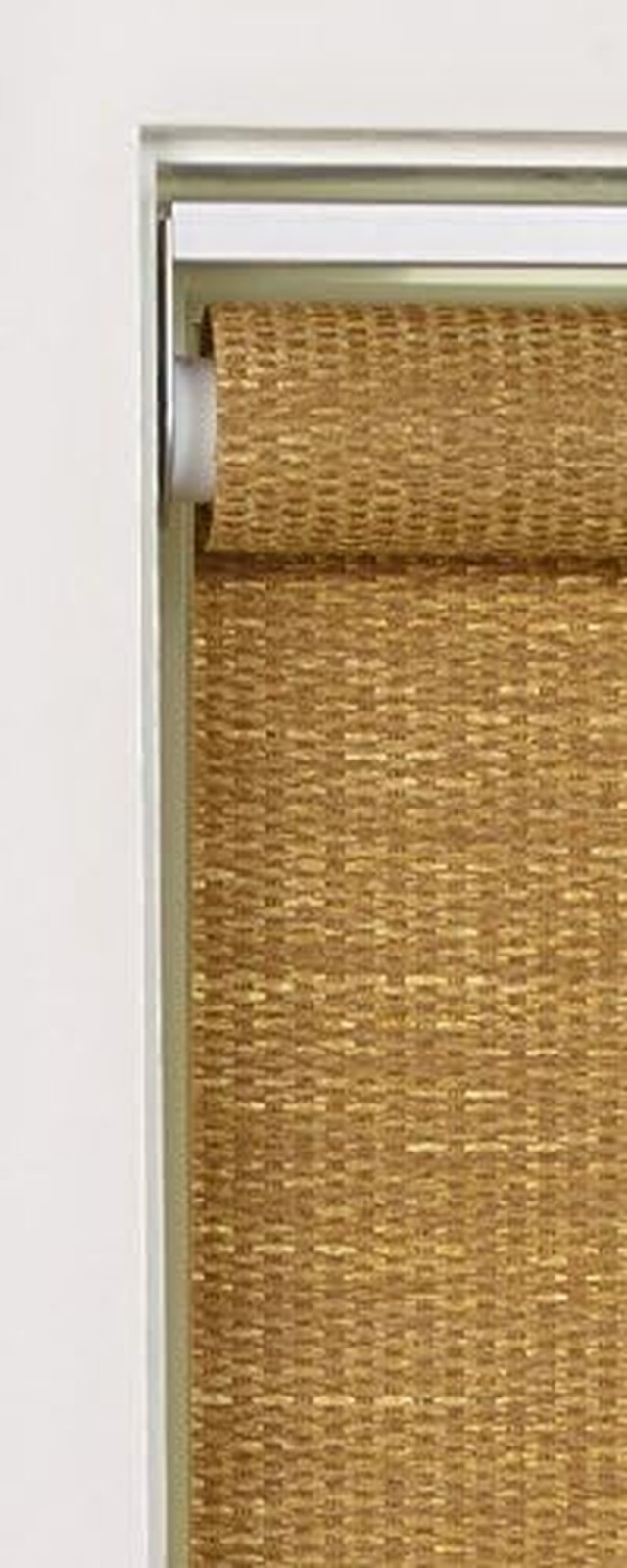 Textured Wicker Color Woven Cordless Spring Roller Blind – Size 33″ Wide x 72″ L