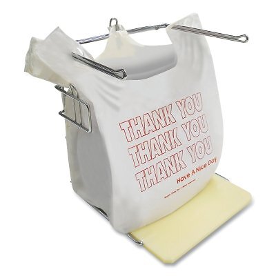 Pitt Plastics Thank You T-Shirt Bag White 11.5″W x 6.5″W x 21″H